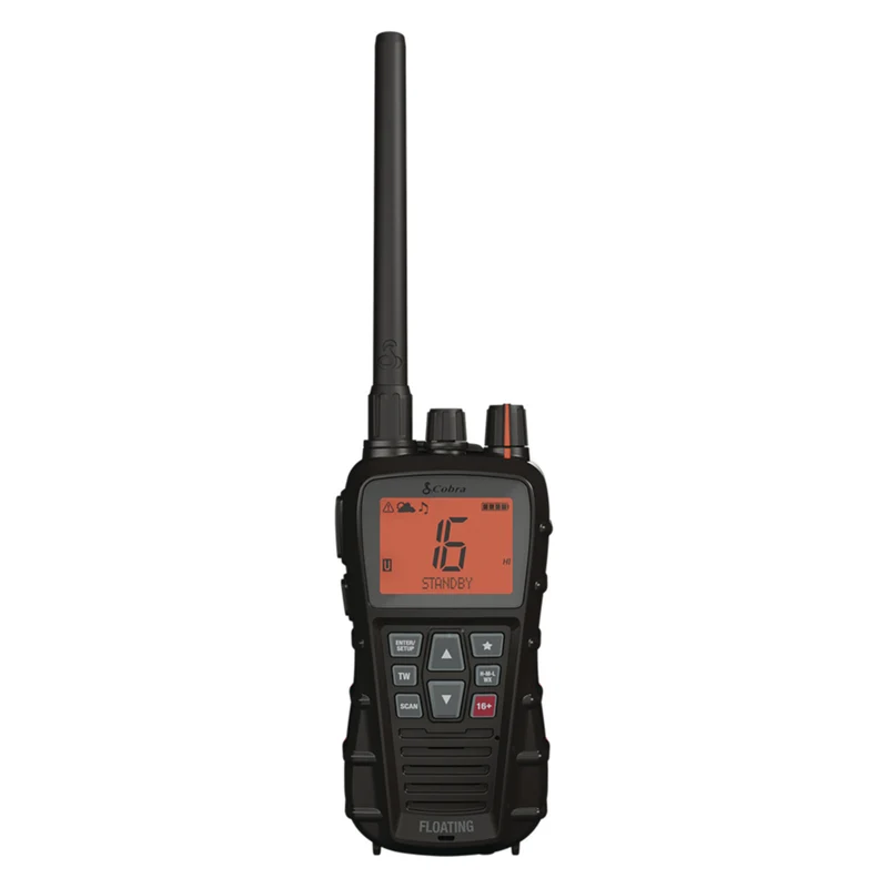 Cobra Bluebound 350 VHF Handheld Marine Radio - Black/Orange
