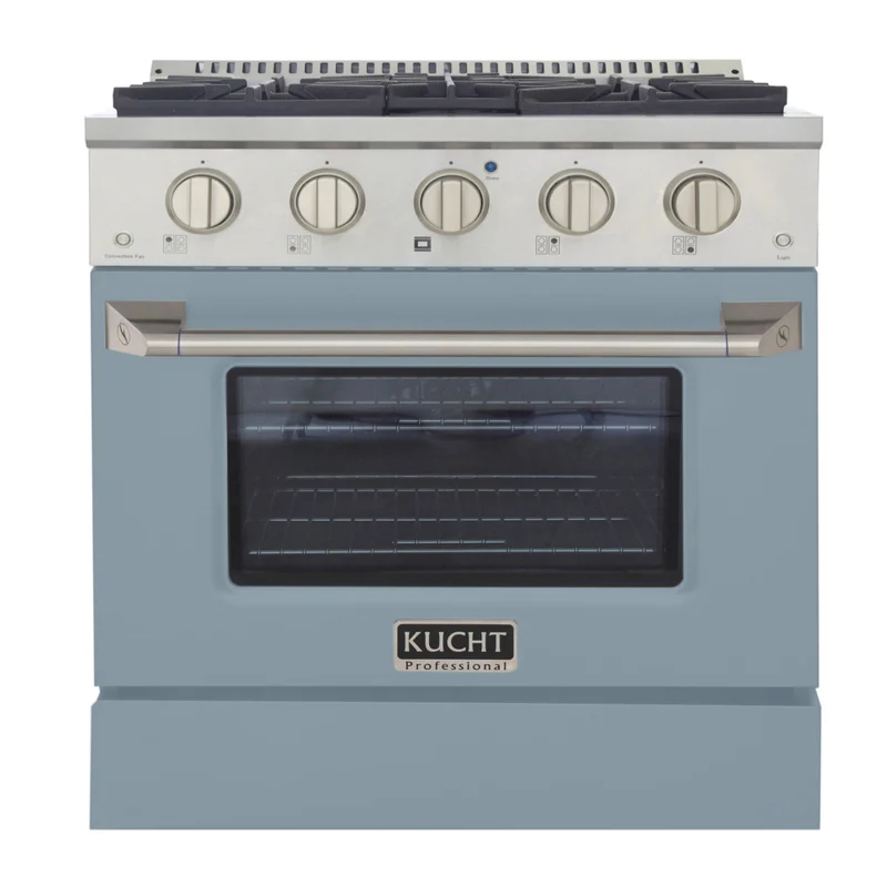 Kucht - 30 po Série KNG Cuisinière Pro Style au gaz propane - Acier inoxydable/Bleu pâle