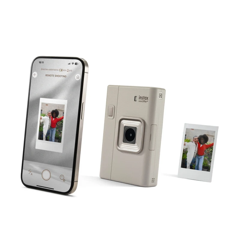 INSTAX MINI - LiPlay+ Appareil photo instantané hybride & imprimante smartphone - Beige sable
