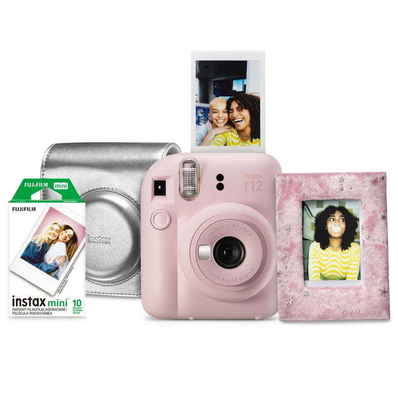 Fujifilm - Ensemble-cadeau INSTAX Mini 12 - Fleur rose