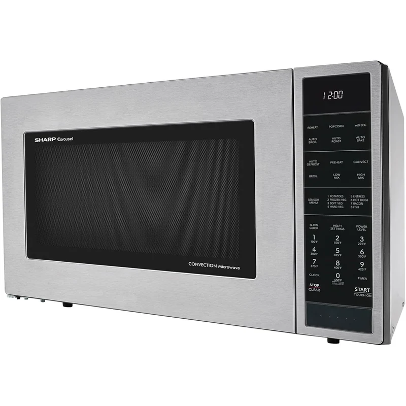 Sharp 1.5 cu. ft. 900W Stainless Steel Convection Microwave Oven - Black