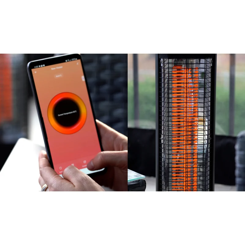 EnerG+ - 1500-Watt Infrared Floorstanding Electric Outdoor Heater with Wifi