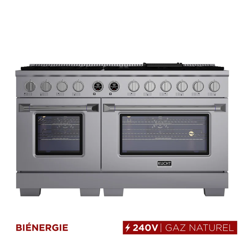 Kucht - 60 po Série KXP Cuisinière double énergie Gaz naturel - Acier inoxydable