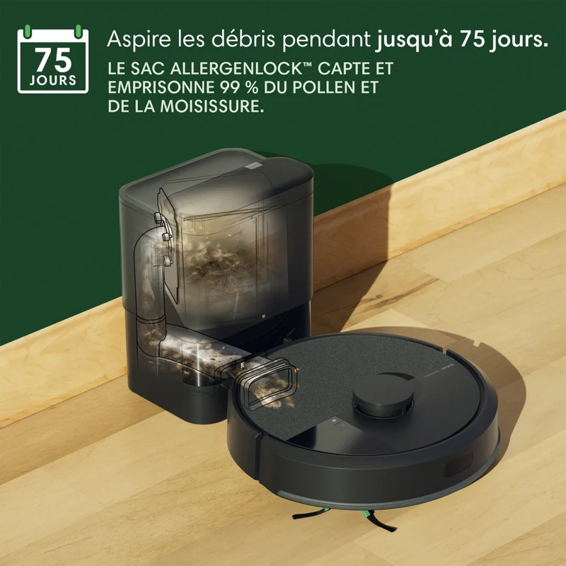 iRobot - Aspirateur robot Roomba 105 avec station de vidage automatique