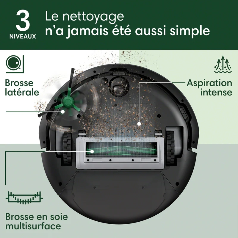 iRobot - Aspirateur robot Roomba 105 avec station de vidage automatique