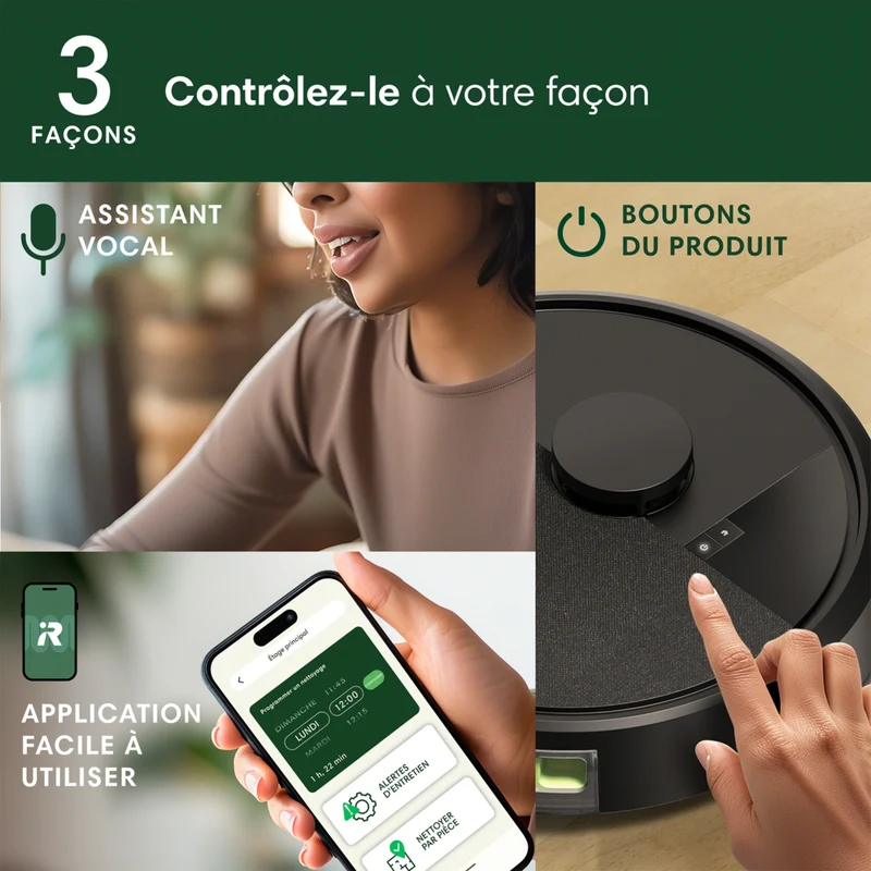 iRobot - Aspirateur robot Roomba 105 avec station de vidage automatique