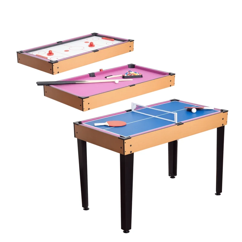 Soozier 3 in 1 Multi-use Mini Games Table Tennis Billiard Pool Air Hockey Set