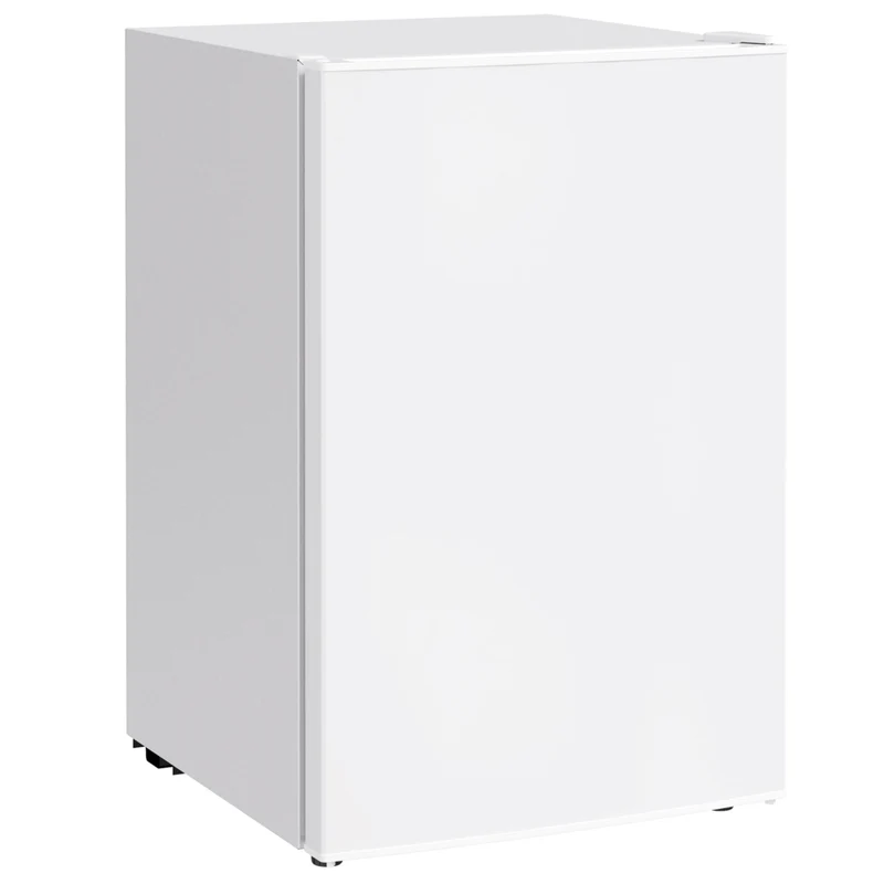 HOMCOM 4.5 cu ft Mini Fridge with Freezer and Wheels - White