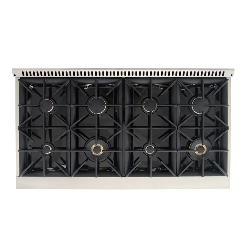 Kucht - 48 po Série KNG Cuisinière Pro Style au gaz propane - Acier inoxydable/Bleu pâle