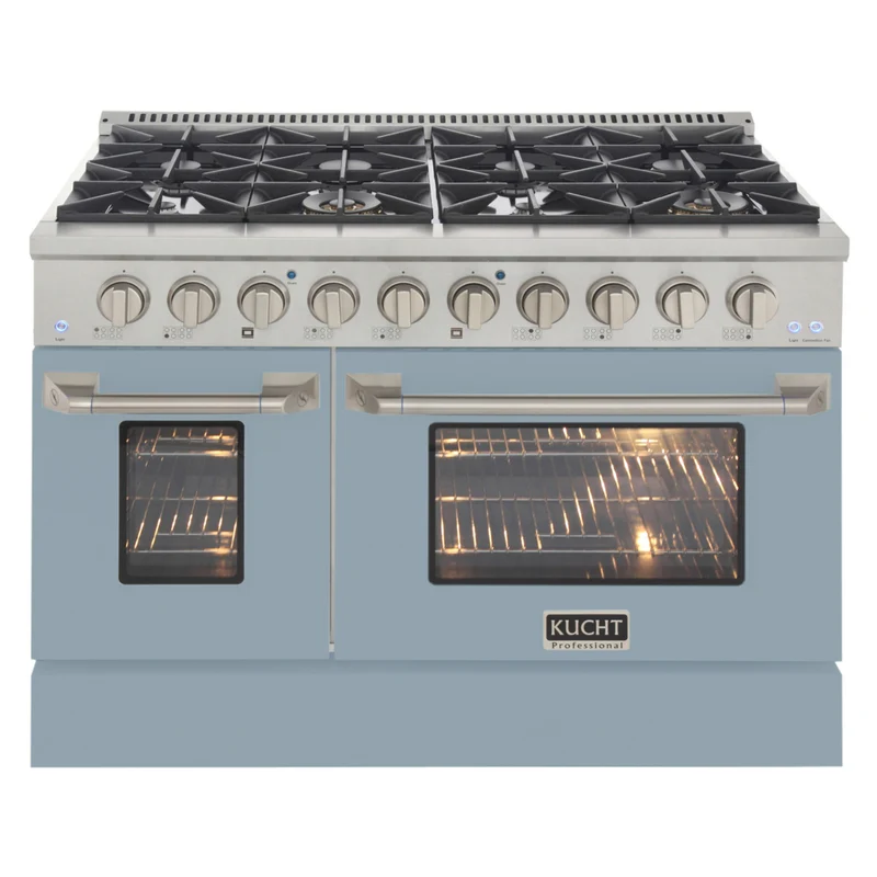 Kucht 48" KNG Series Pro Style Propane Gas Range - Stainless Steel/Light Blue