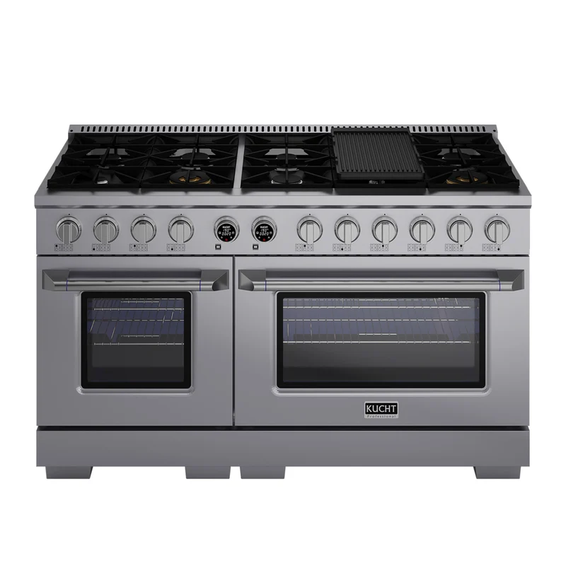 Kucht 60" KXP Series Dual Fuel Range Natural Gas - Stainless Steel