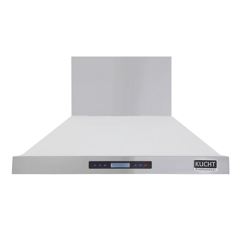 KUCHT KRH4815-W 48" 1200 CFM Wall Mounted Range Hood - Stainless Steel/White