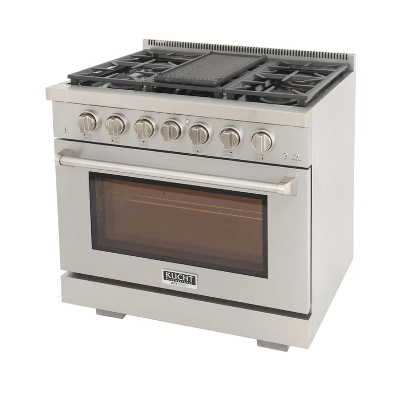 Kucht - 36 po Série KFX-X Cuisinière Pro Style au gaz naturel - Acier inoxydable