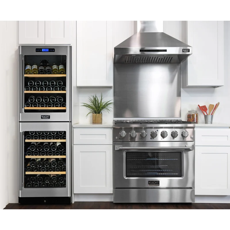 Kucht - 36 po Série KNG Cuisinière Pro Style au gaz naturel - Acier inoxydable