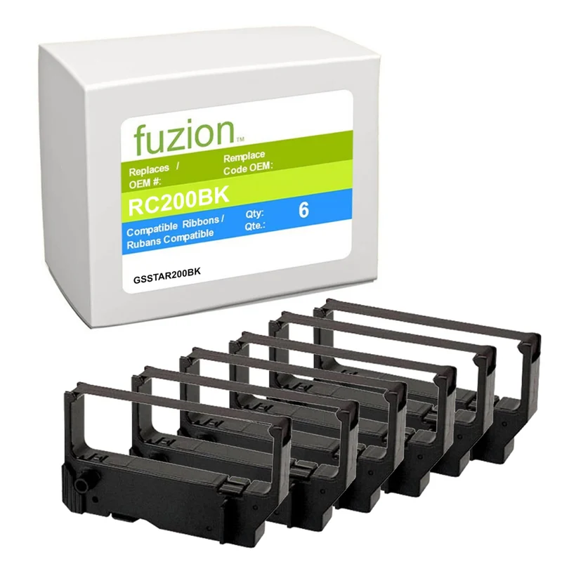 Fuzion Star SP200/212/242 Compatible Ribbon - Black
