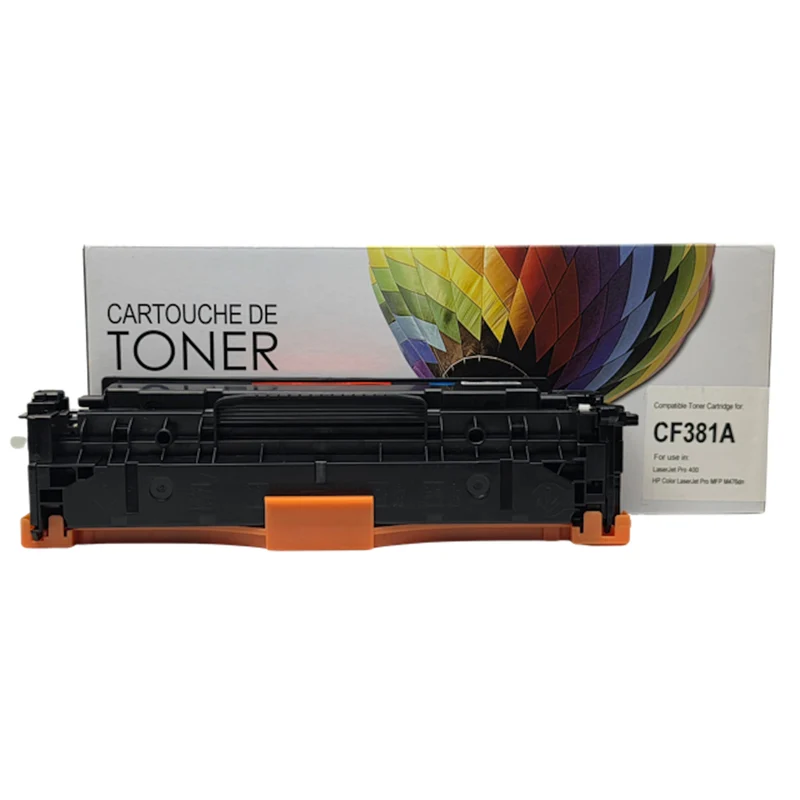 Balloon Brand - Cartouche de toner compatible HP CF381A - Haut rendement - Cyan