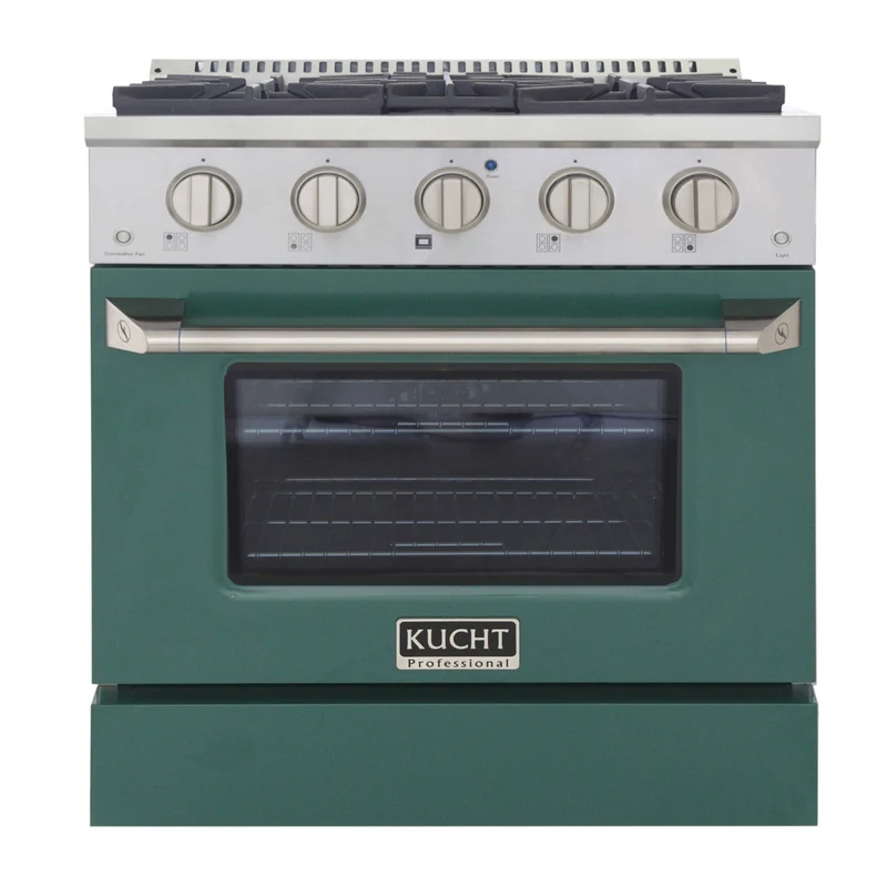 Kucht - 30 po Série KNG Cuisinière Pro Style au gaz propane - Acier inoxydable/Vert
