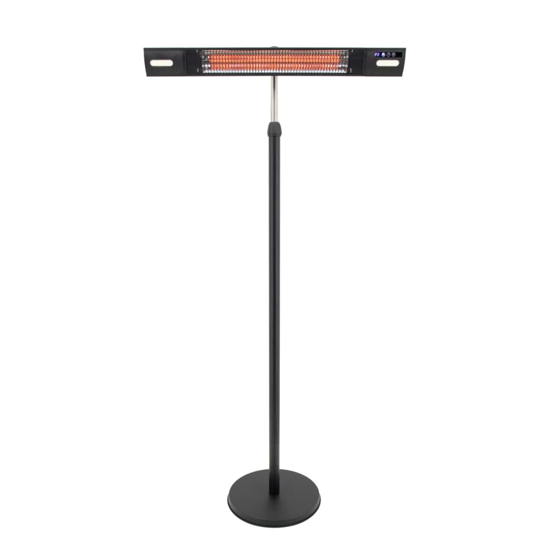 EnerG+ - 1500-Watt Floorstanding Infrared Electric Patio Heater with LED and Remote