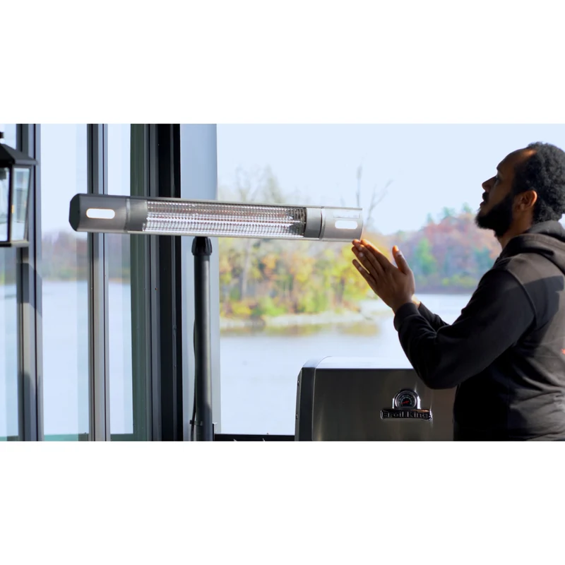 EnerG+ 1500-Watt Floorstanding Infrared Electric Patio Heater with LED and Remote