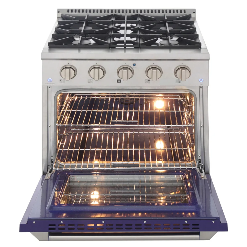 Kucht - 30 po Série KNG Cuisinière Pro Style au gaz propane - Acier inoxydable/Bleu