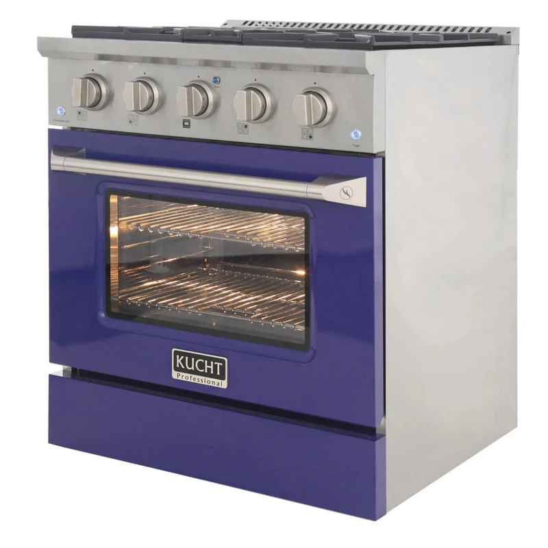 Kucht - 30 po Série KNG Cuisinière Pro Style au gaz propane - Acier inoxydable/Bleu