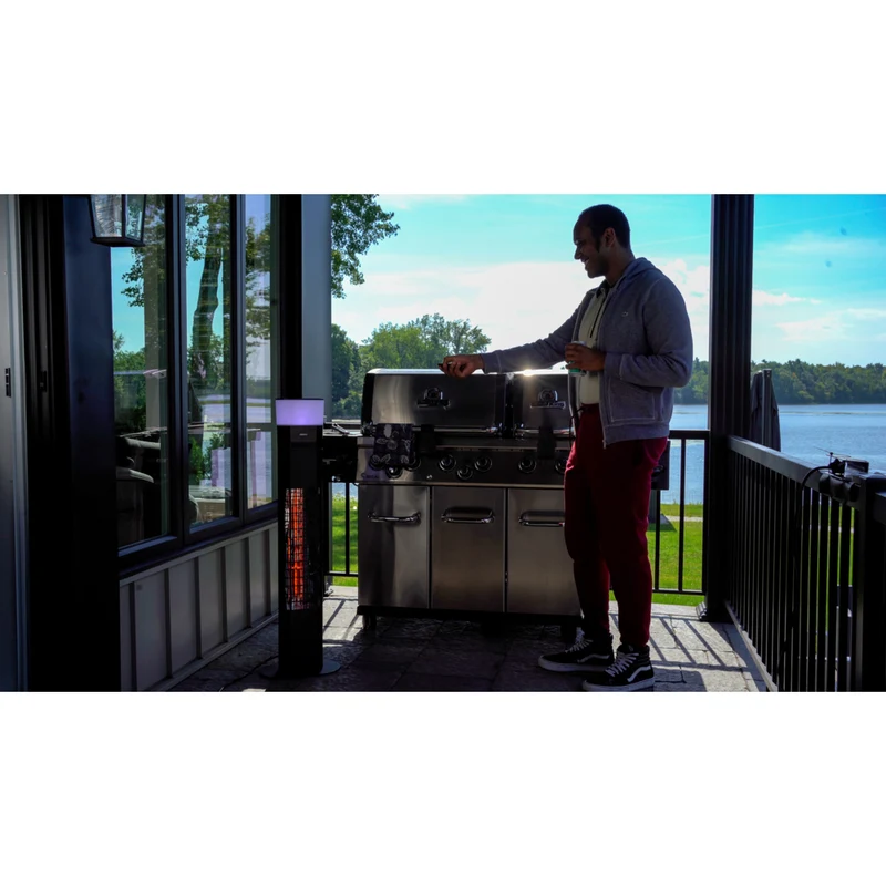EnerG+ 1500-Watt Freestanding Infrared Patio Heater with Colour LED and Speaker