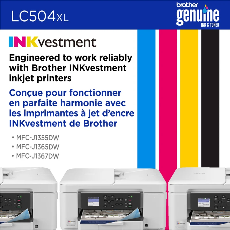 Brother Genuine LC504XLBKS Ink Cartridge - High Yield - Black