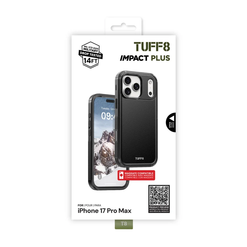 TUFF8 - Étui Impact+ Triple Couche iPhone 17 Pro Max