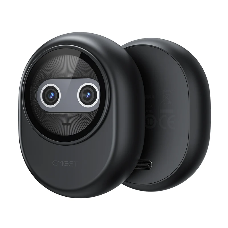 EMEET - Webcam Piko 4K à double objectif avec autofocus IA - Noir