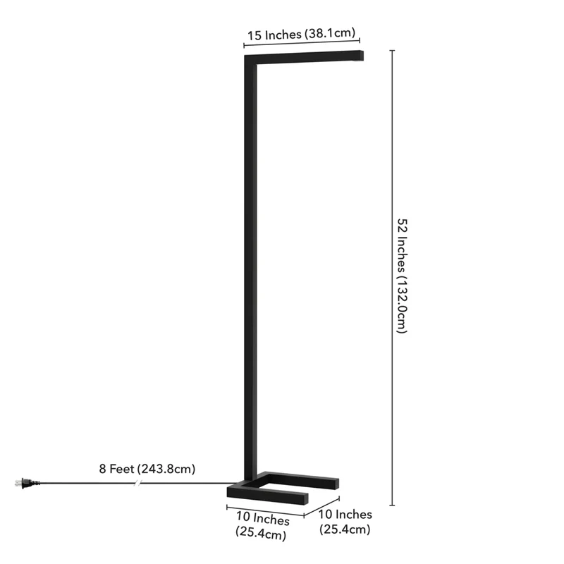 Hudson&Canal - Lampadaire à DEL intégré Malin (132 cm) avec abat-jour en métal - Bronze noirci