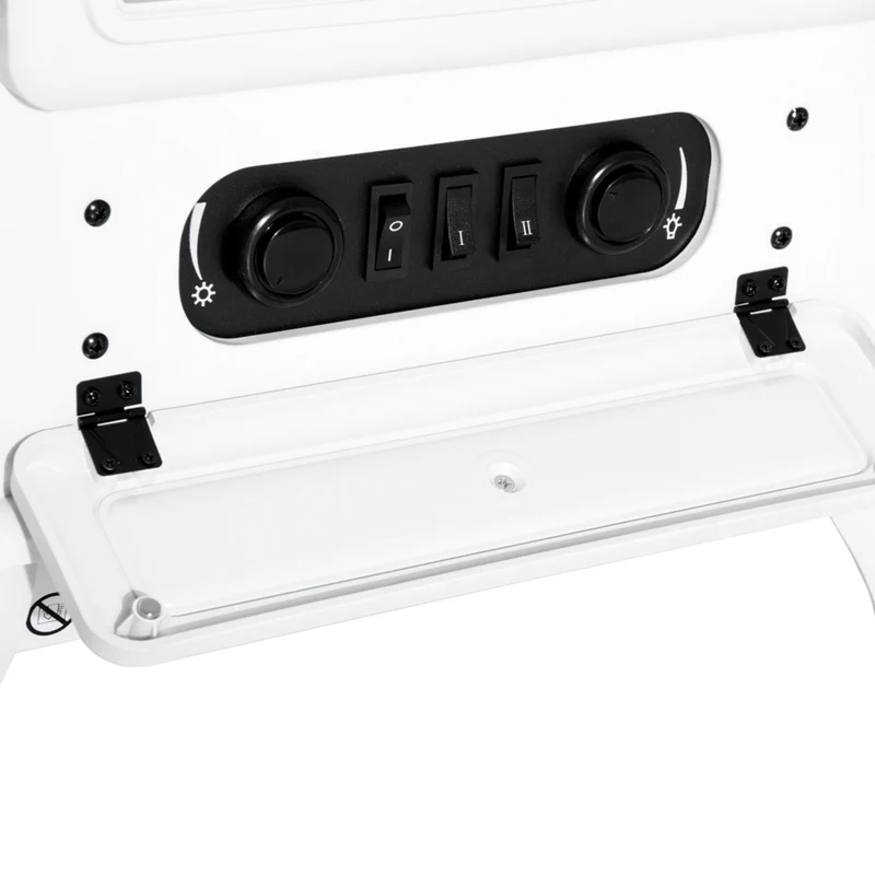 HOMCOM - Foyer électrique portatif sur pied 16 po, 750/1500 W, blanc