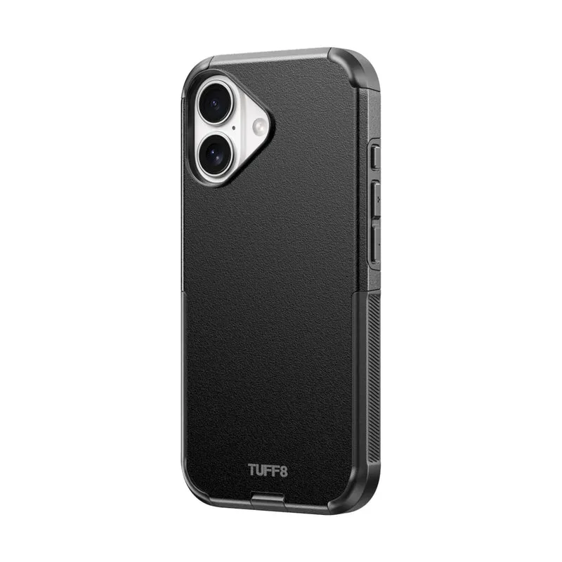 TUFF8 Impact Dual-layer Rugged Case for iPhone 17 - Black
