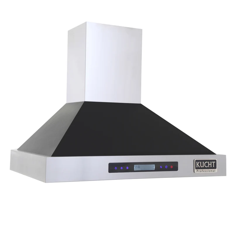 KUCHT KRH3015-K 30 po Hotte murale professionnelle - 900 CFM - Acier inoxydable/Noir