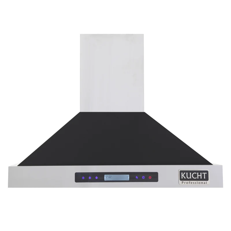 KUCHT KRH3015-K 30" 900 CFM Wall Mounted Range Hood - Stainless Steel/Black