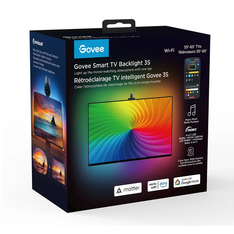 Govee - Rétroéclairage pour téléviseur intelligent 3S de 3,6 m