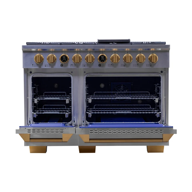 Kucht 48" KXP Series Dual Fuel Range Propane Gas - Stainless Steel/Gold
