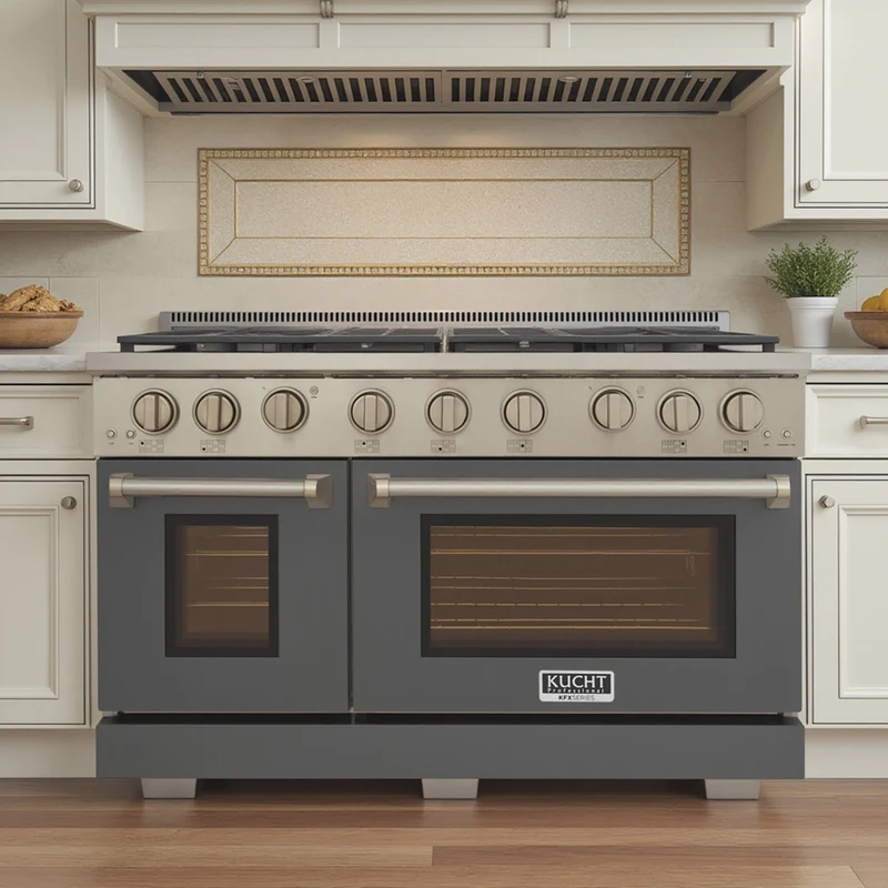 Kucht - 48 po Série KFX-X style professionnel au gaz propane - Acier inoxydable/Gris ciment