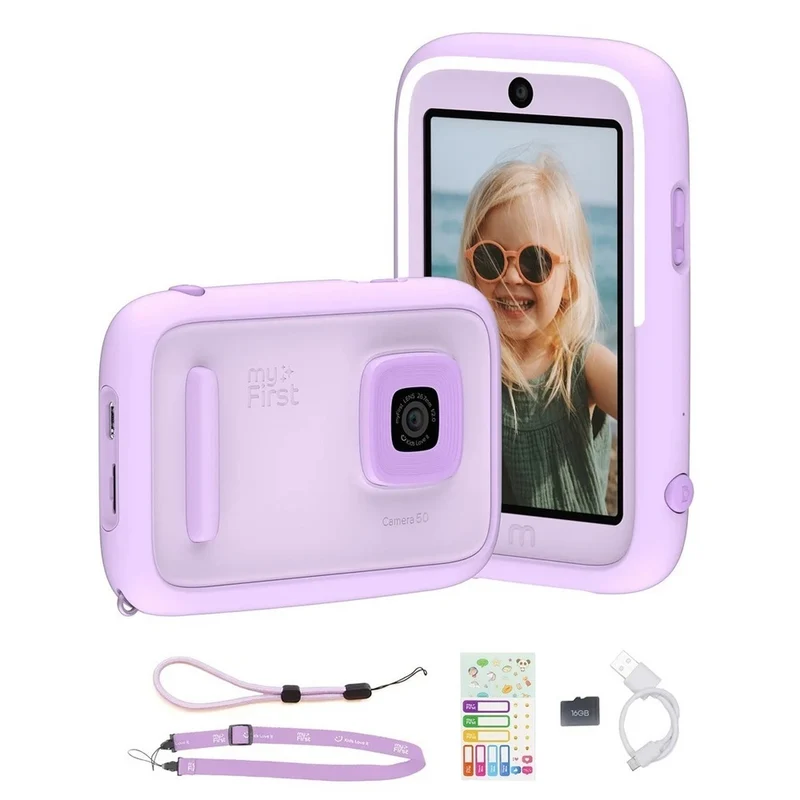 myFirst Camera 50 Kids Digital Camera with AI Editor - Purple