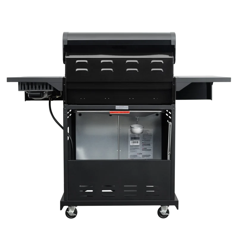 Kenmore - Barbecue au gaz à 4 brûleurs avec brûleur latéral de saisie - Noir/cuivré