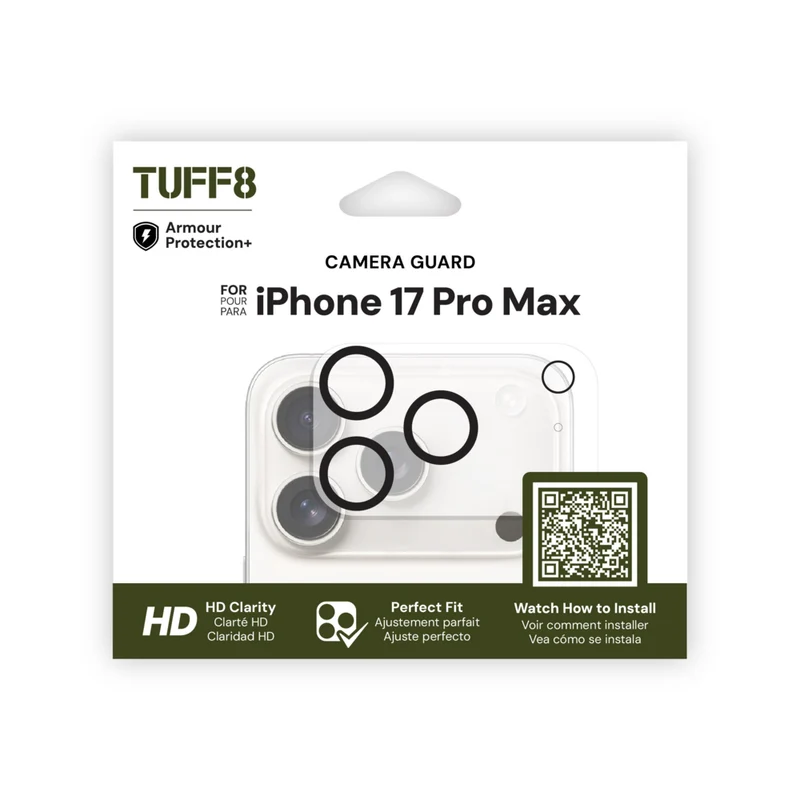 TUFF8 Camera Guard for iPhone 17 Pro Max