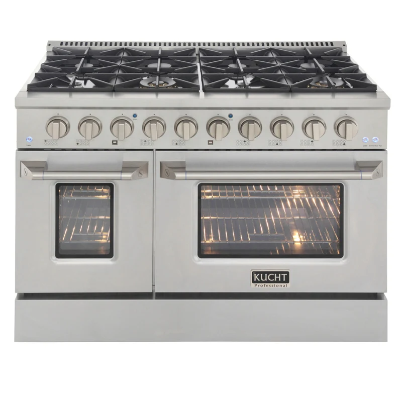Kucht 48" KNG Series Pro Style Propane Gas Range - Stainless Steel