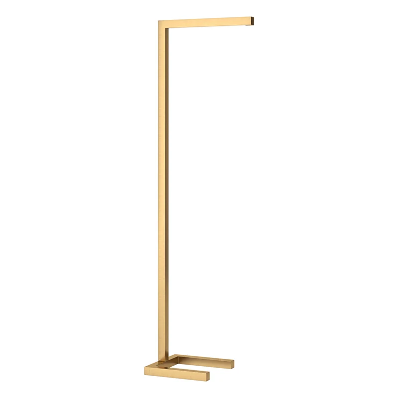 Hudson&Canal Malin 52" Tall Integrated LED Floor Lamp with Metal Shade - Brass