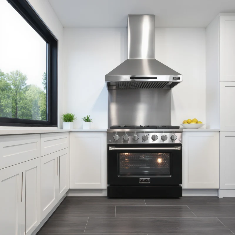 Kucht - 36 po Série KDF Cuisinière Pro Style au gaz propane - Acier inoxydable/Noir