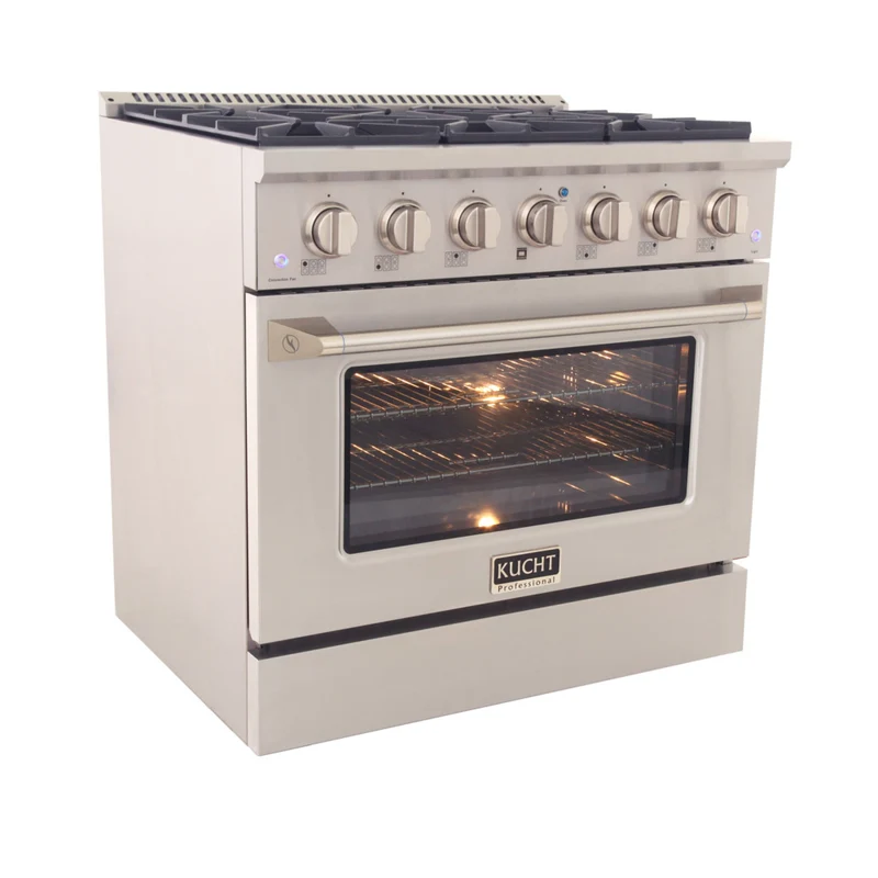 Kucht - 36 po Série KNG Cuisinière Pro Style au gaz propane - Acier inoxydable