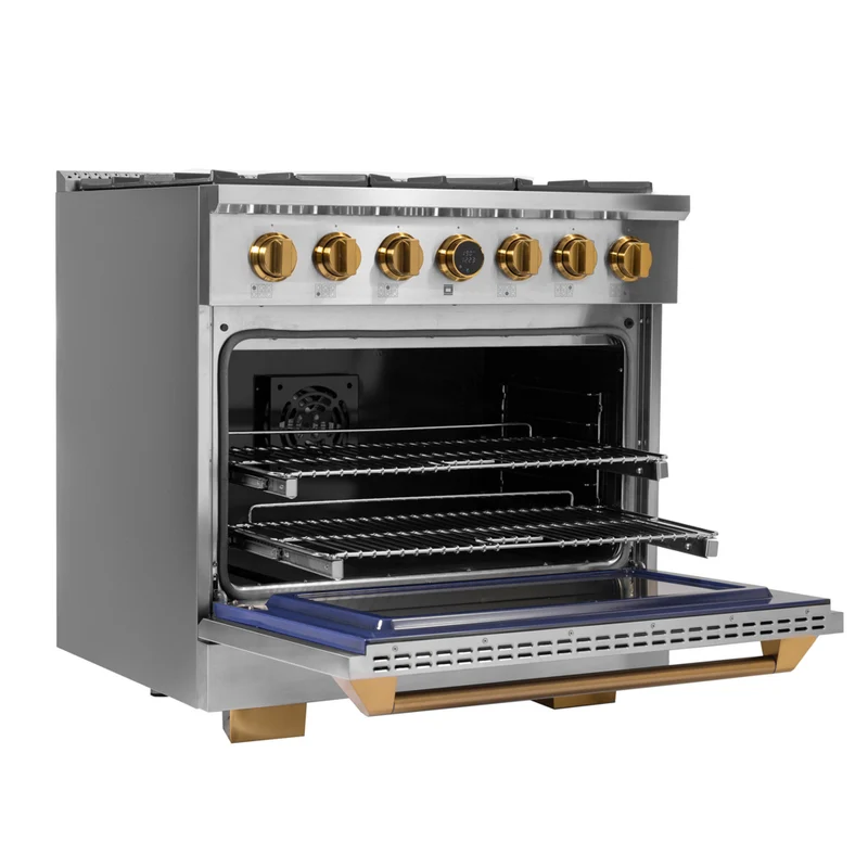 Kucht 36" KXP Series Dual Fuel Range Natural Gas - Stainless Steel/Gold