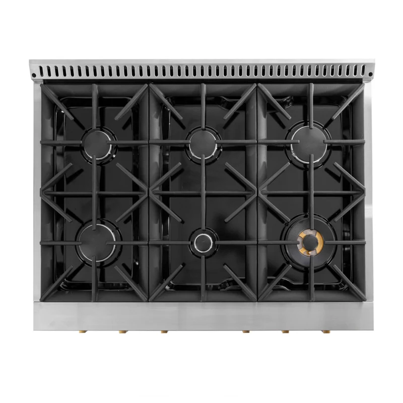 Kucht 36" KXP Series Dual Fuel Range Natural Gas - Stainless Steel/Gold