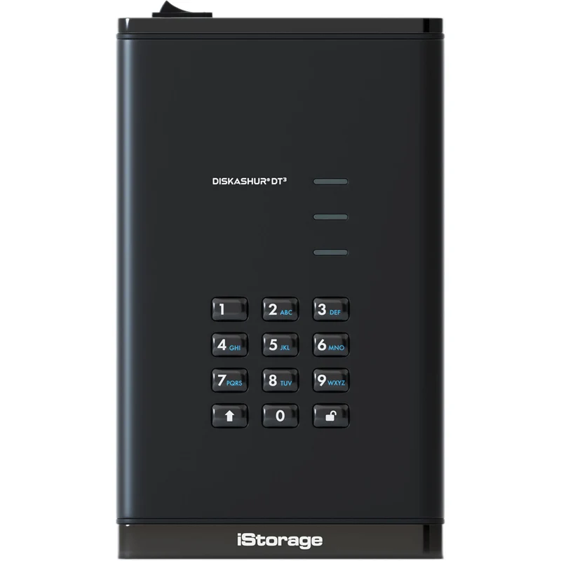 iStorage diskAshur DT3 USB 3.2 Gen 1 Encrypted External Hard Drive - 24 TB