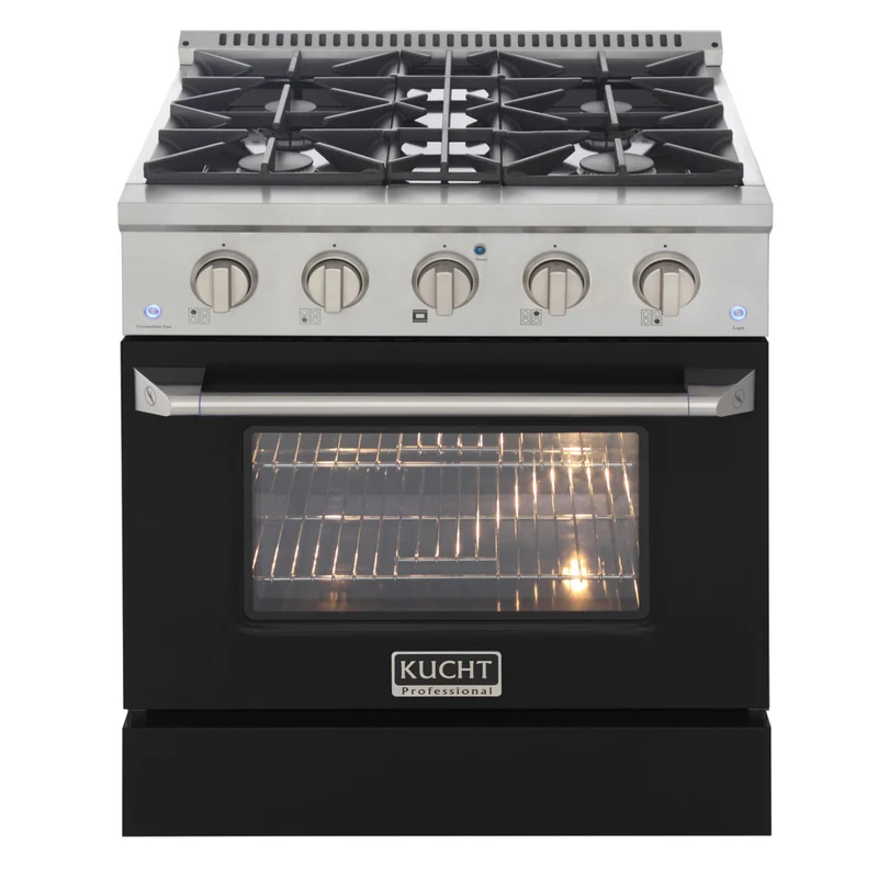Kucht - 30 po Série KNG Cuisinière Pro Style au gaz propane - Acier inoxydable/Noir