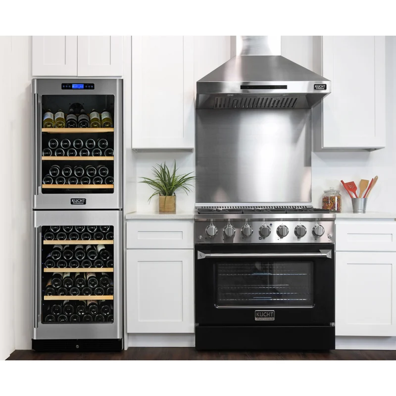 Kucht - 36 po Série KDF Cuisinière Pro Style au gaz naturel - Acier inoxydable/Noir