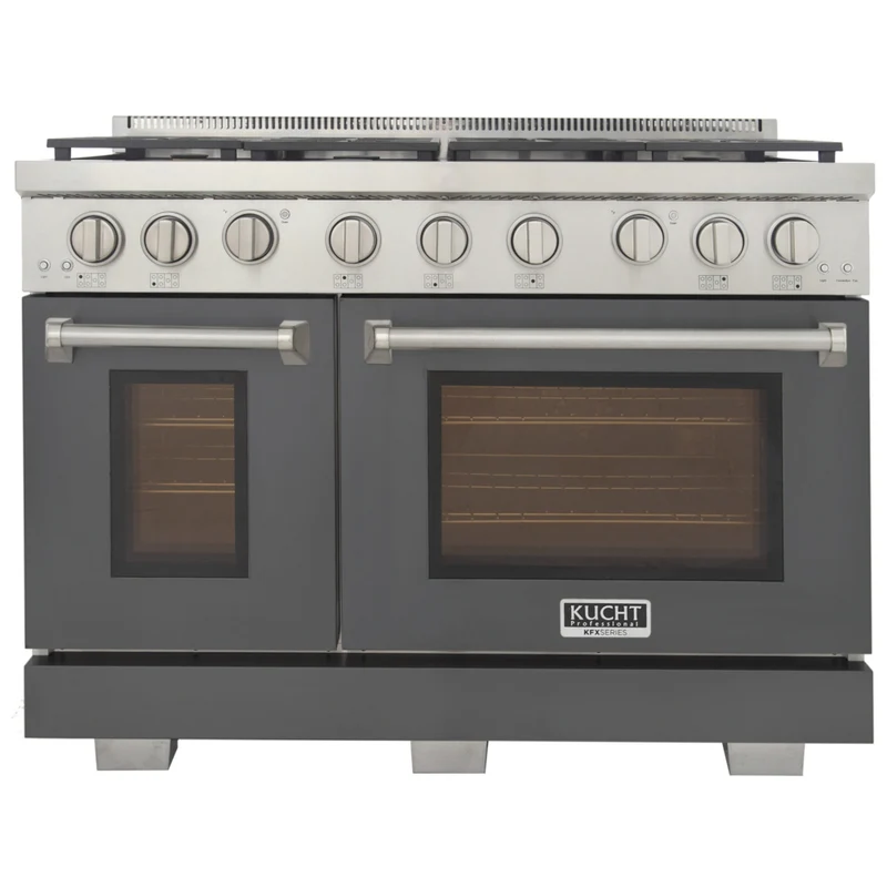 Kucht 48" KFX-X Series Pro Style Propane Gas Range - Stainless Steel/Cement Gray